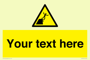 Custom Warning unstable cliff edge